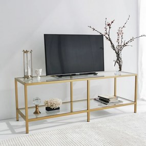 Üveg TV-állvány, 130 cm