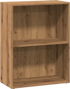 vidaXL kézműves tölgy színű szerelt fa könyvespolc 60 x 30 x 77 cm