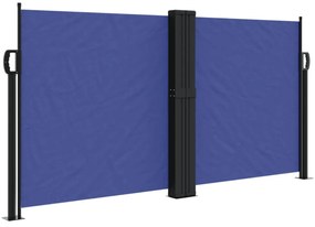 kék behúzható oldalsó napellenző 120 x 1200 cm