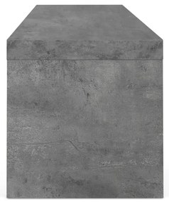 Cliff fekete dupla TV állvány beton dekorral, 125 x 20 cm - TemaHome