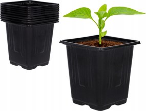 Műanyag virágtartó szett 9x9x10cm, 45 db