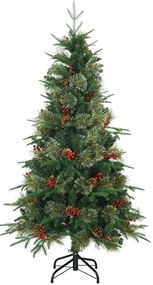 Műanyag Hajtogatós Karácsonyfa állvánnyal Zöld 120 cm PE és PVC