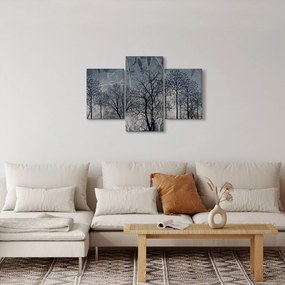 Kép - Fa sziluettek levelekkel (90x60 cm)