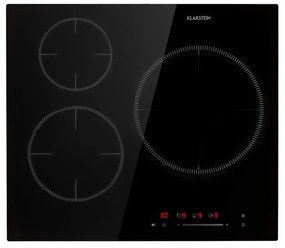 Klarstein Delicatessa 3, indukciós főzőlap, 5800 W, 3 zóna, üvegkerámia, fekete