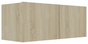 sonoma tölgy szerelt fa TV-szekrény 80 x 30 x 30 cm