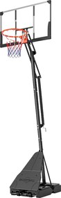 SPORTNOW hordozható kültéri kosárlabda palánk — állítható magasság 2,45–3,05 m, kerekek, tölthető talp, törhetetlen palánk és labdavisszavezető — tini