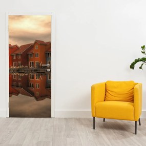 Fotótapéta ajtóra - Színes házak (95x205cm)