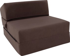Összecsukható matrac/fotel, 2v1, barna Taupe, PELOS