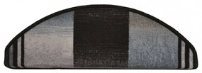 10 db fekete és szürke öntapadó lépcsőszőnyeg 65x21x4 cm