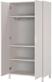 Krémszínű gyerek ruhásszekrény 89x180x54 cm Alkmaar – Germania