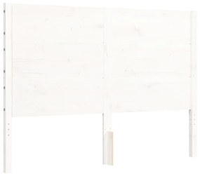 fehér tömör fa ágykeret fejtámlával 140 x 190 cm