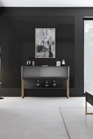 Komód Luxe - Gold, Anthracite