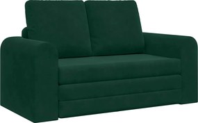 vidaXL Kanapéágy 60cm Sötétzöld Bársony
