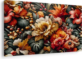 Kép - Narancs-vörös virágok (90x60 cm)