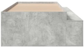 Tárolós ágykeret Beton szürke 100x200 cm