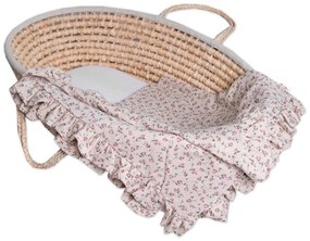 Luxus kétrétegű muszlin takaró fodrokkal, Rózsa, Baby Nellys, 120x120 cm, ekrü