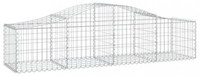 11 db íves horganyzott vas gabion kosár 200x50x40/60 cm