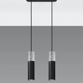 Sollux SL.0651 - BORGIO függeszték 2xGU10/40W/230V beton/fém fekete