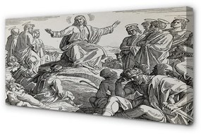 Canvas képek Jézus rajz emberek 100x50 cm