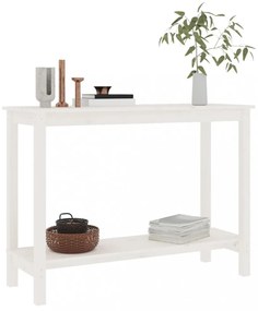 fehér tömör fenyőfa tálalóasztal 110 x 40 x 80 cm