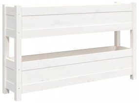 fehér tömör fenyőfa növénytartó 112x25x66 cm