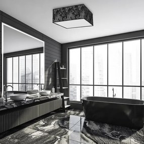 Mennyezeti lámpa SATINO 3xE27/60W/230V fekete/ezüst