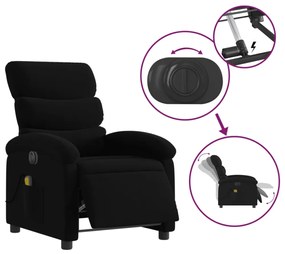 fekete szövet elektromos dönthető masszázsfotel