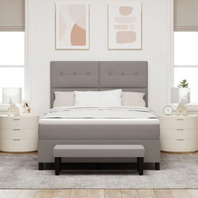 Box spring ágy matraccal és paddal 140x190 cm szövet
