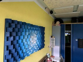 Akusztikai diffúzor falpanel (70x140x7 cm) – Dizájnpanel - 140x70x7cm