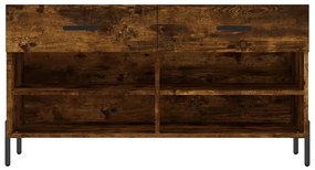 füstös tölgy színű szerelt fa cipőpolc 102x35x55 cm