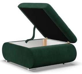 Tokio puff, kordbársony, zöld