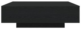 LED lámpás kávézóasztal fekete tölgy 100x100x31 cm