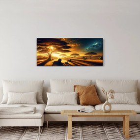 Kép - Pihenő oroszlánok (120x50 cm)