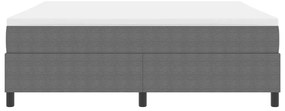 Boxspring Ágy Matraccal Világosszürke Super King Kordbársony