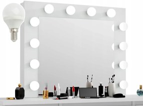 Öltöző asztal LED tükörrel Cleopatra White