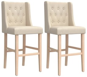 2 db tömör gumifa és szövet bárszék