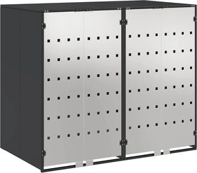 vidaXL Gurulós kuka tároló 3 kukához Antracit 340 x 77.5 x 115.5 cm