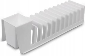 Evőeszköztartó és 12 tányérhoz, fehér