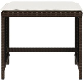 vidaXL 4 db barna polyrattan kerti szék párnával 41 x 41 x 36 cm