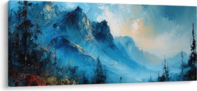 Kép - Hegyek festése (120x50 cm)