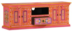 rózsaszín tömör mangófa TV-szekrény 110 x 30 x 40 cm