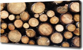 Nagyméretű vászonkép Fa rönkök 100x70 cm