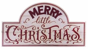 Fa karácsonyi fali tábla Merry Little Christmas felirattal 70 cm