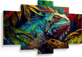 Kép - Színes leguán (150x105 cm)