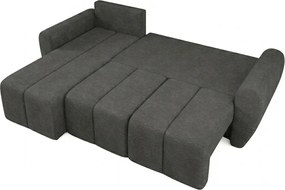 L alakú, kétoldalas kihúzható ülőgarnitúra SEVIO 246x145 cm, sötétszürke + 2 párnácska INGYEN