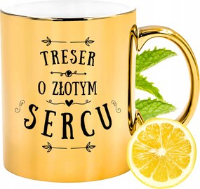 Prémium Arany Csillogó Bögre Treser Ajándék Nyomtatott Fotóval