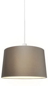 Modern fĂŒggĆlĂĄmpa fehĂ©r ĂĄrnyĂ©kolĂłval 45 cm bĂ©zs - Combi 1