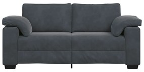 sötétszürke bársony loveseat kanapé 140 cm