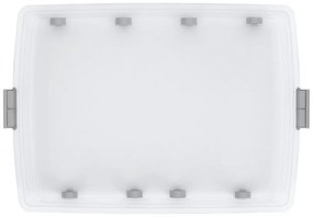 W box ágy alatti tárolódoboz XL transzparens/szürke 79x58x17cm transzp.tetős