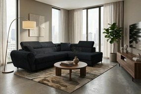 Jobb oldali, ággyá alakítható sarokkanapé TIL Sötétkék